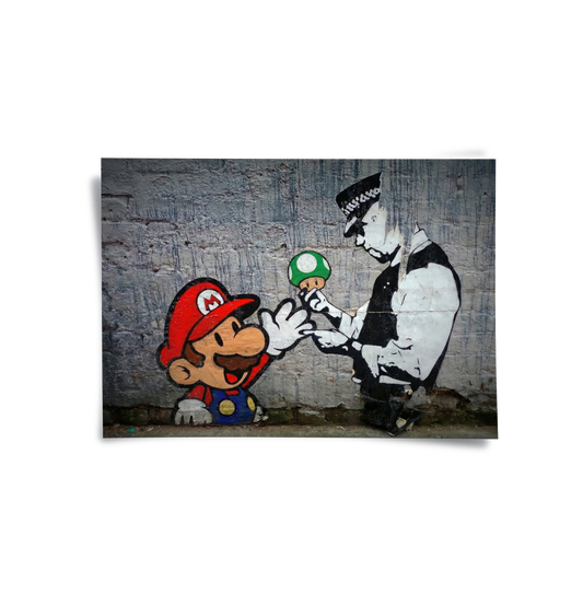 Mario & Police Officer - Poster