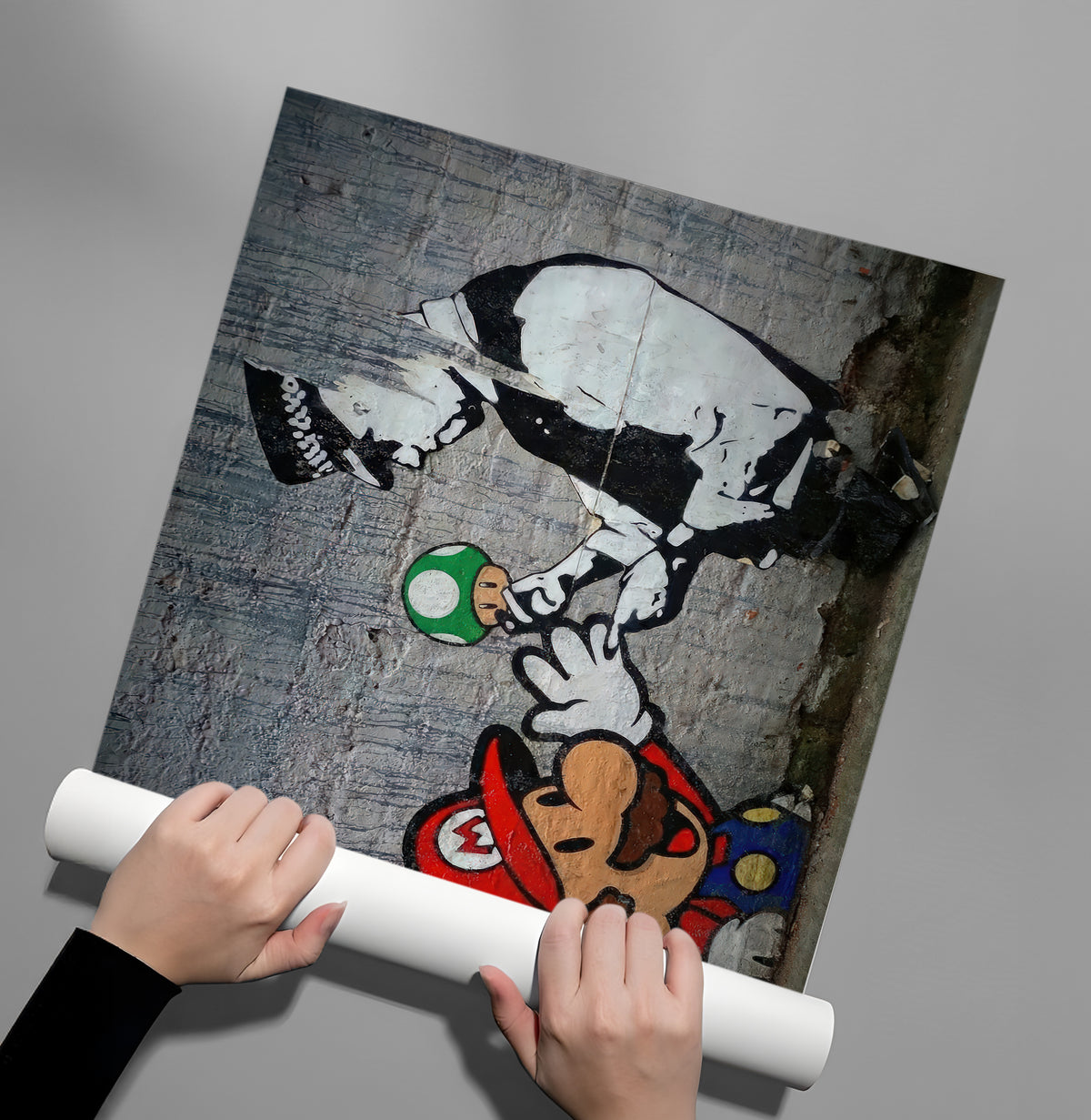 Mario Pollce Mario & Police Officer - Poster - Jasmineart.ae