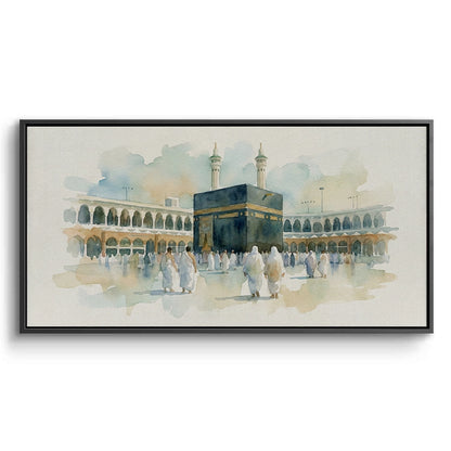 Mecca Watercolor - Canvas