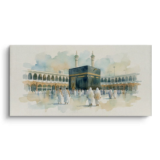 Mecca Watercolor - Canvas