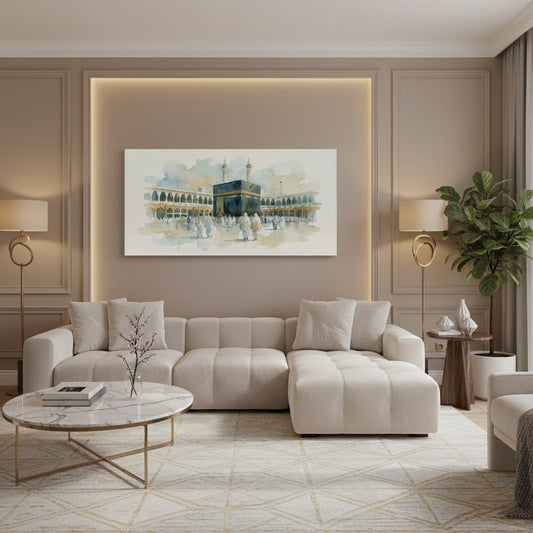 Mecca Watercolor - Canvas