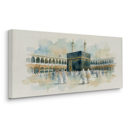 Mecca Watercolor - Canvas