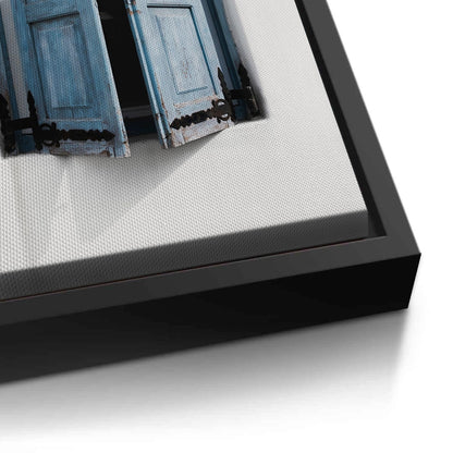 Mediterranean Blue Window - Canvas