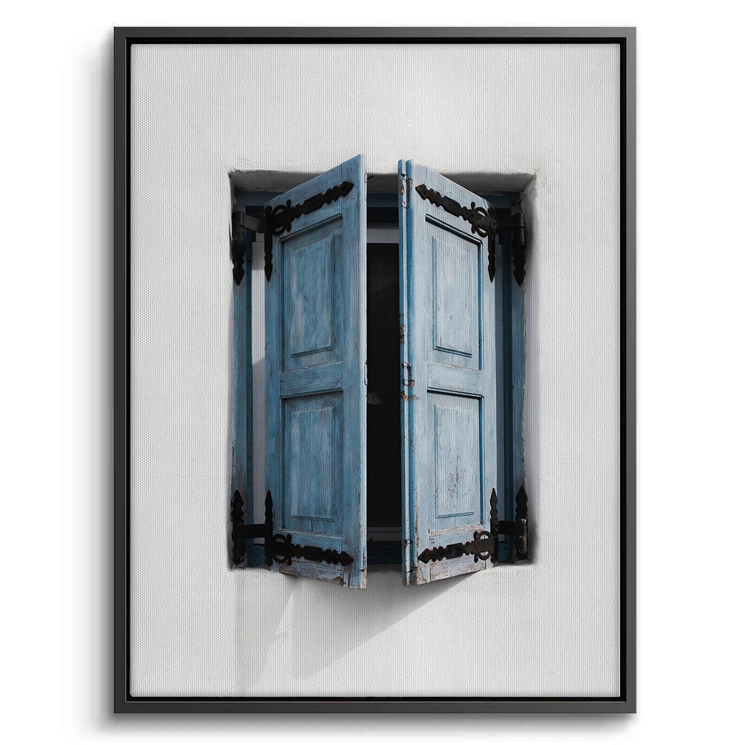 2Mediterranean Blue Window - Canvas