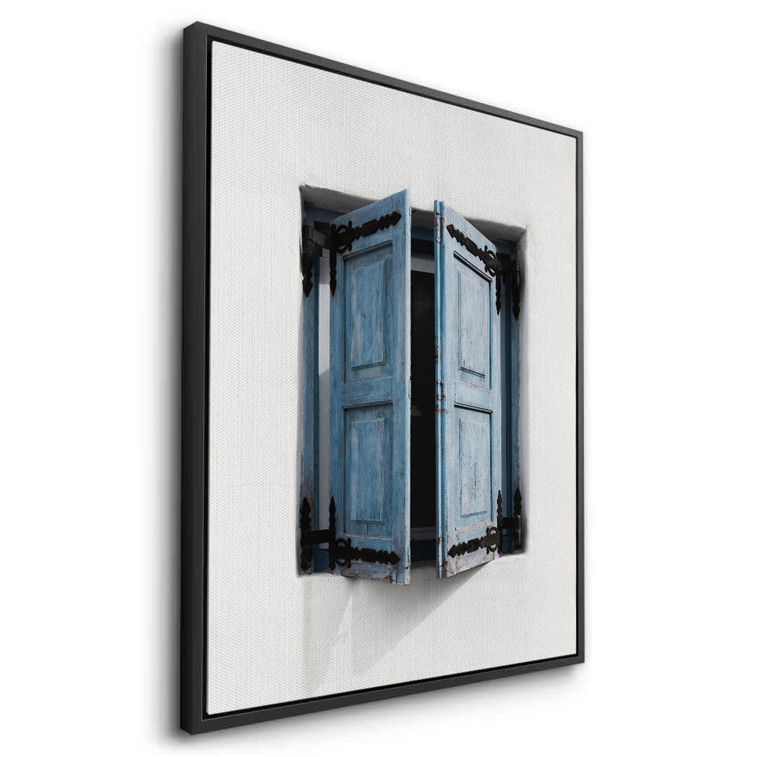 2Mediterranean Blue Window - Canvas