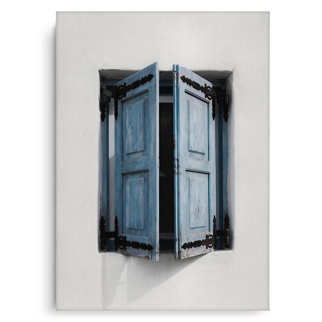 2Mediterranean Blue Window - Canvas