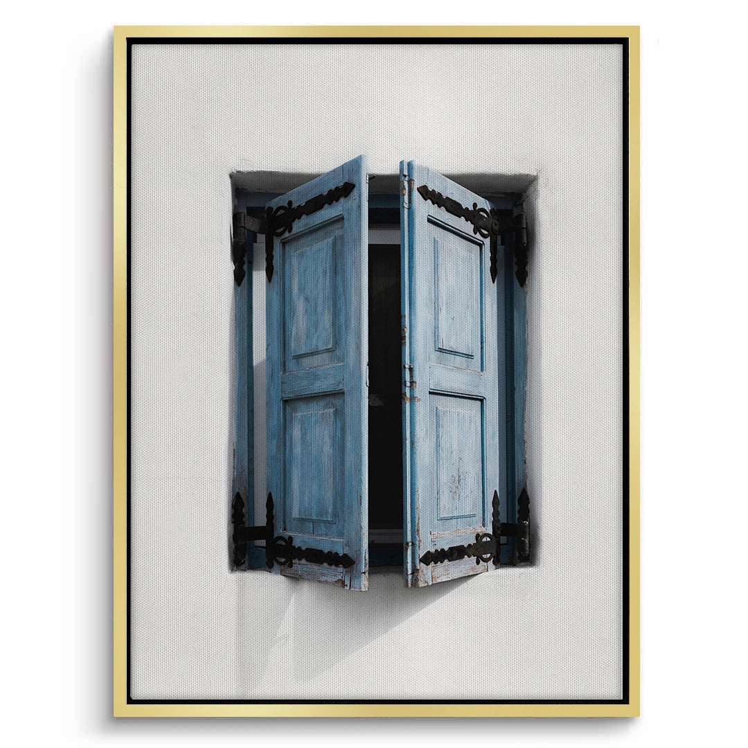 2Mediterranean Blue Window - Canvas