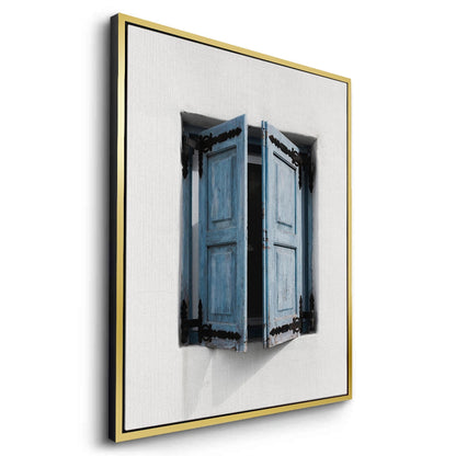 Mediterranean Blue Window - Canvas