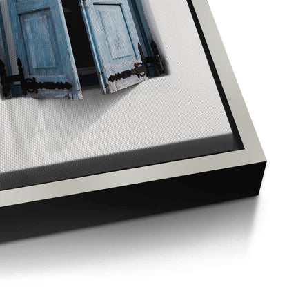 Mediterranean Blue Window - Canvas
