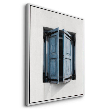 Mediterranean Blue Window - Canvas
