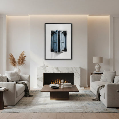 Mediterranean Blue Window - Canvas