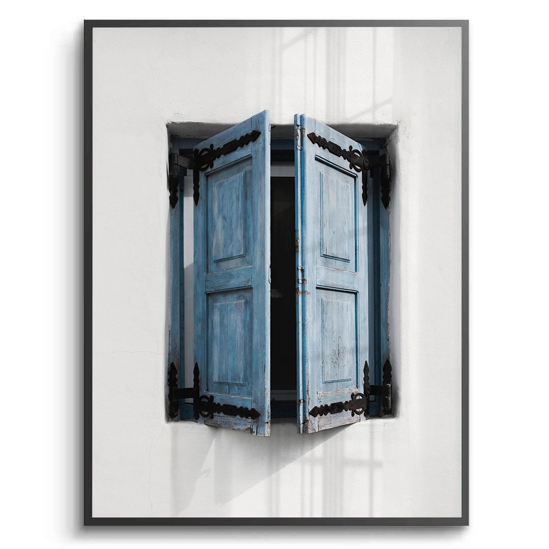 2Mediterranean Blue Window - Fine Art