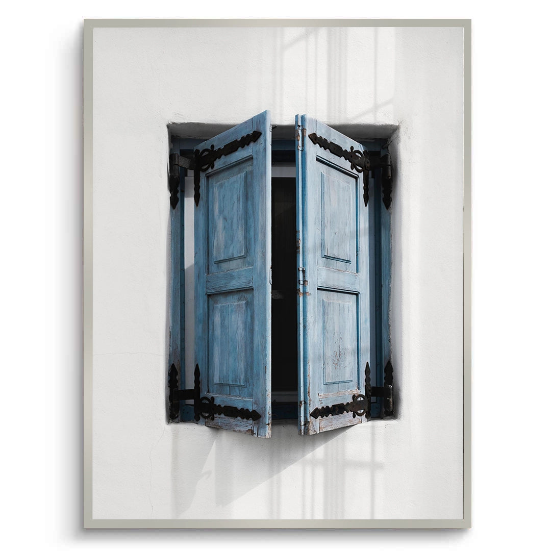 2Mediterranean Blue Window - Fine Art