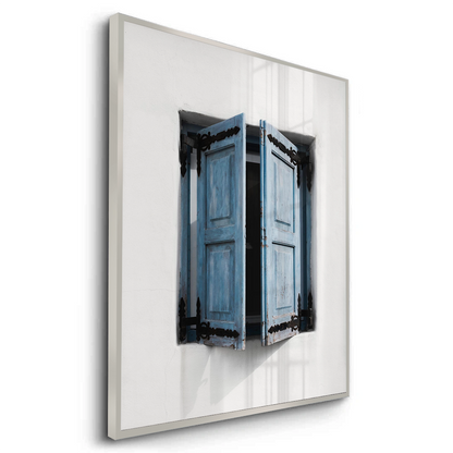 Mediterranean Blue Window - Fine Art