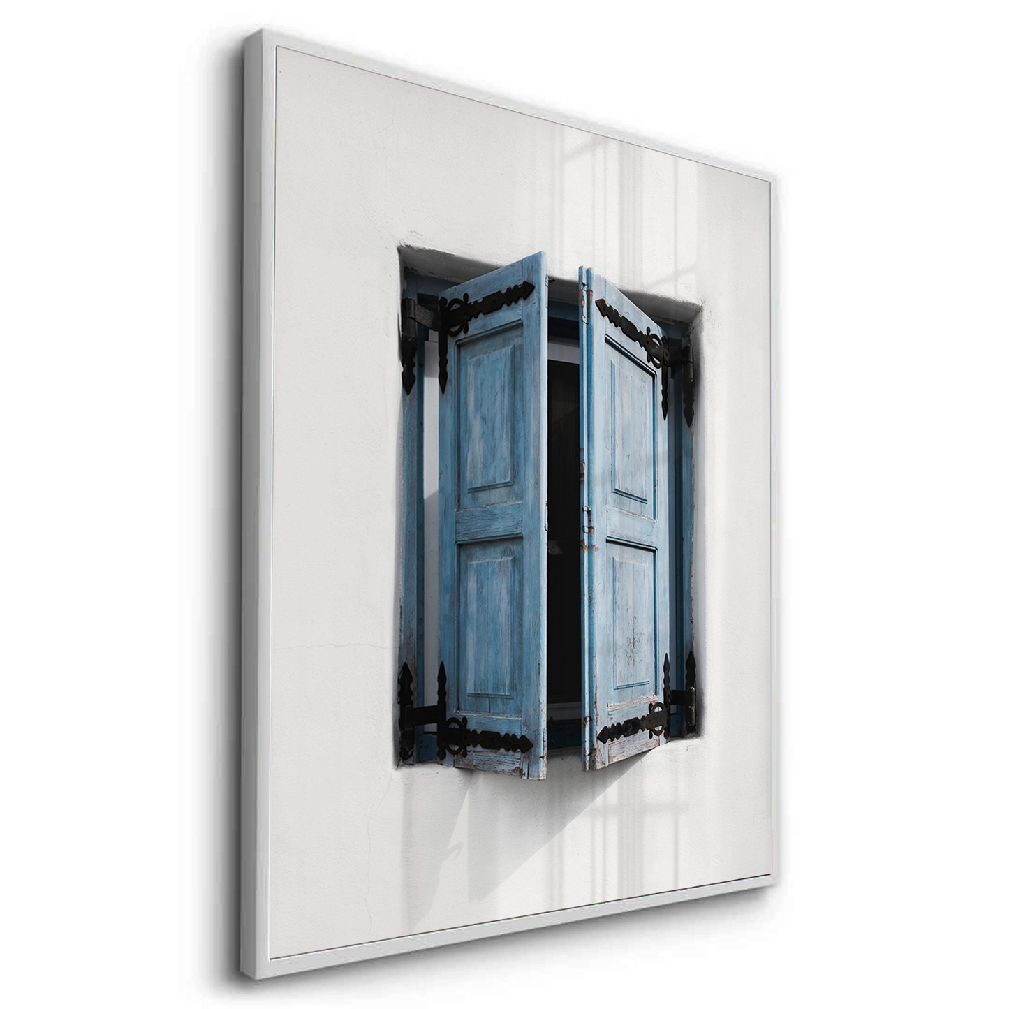 2Mediterranean Blue Window - Fine Art