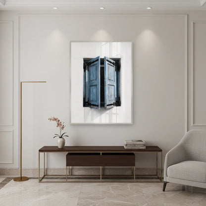 Mediterranean Blue Window - Fine Art