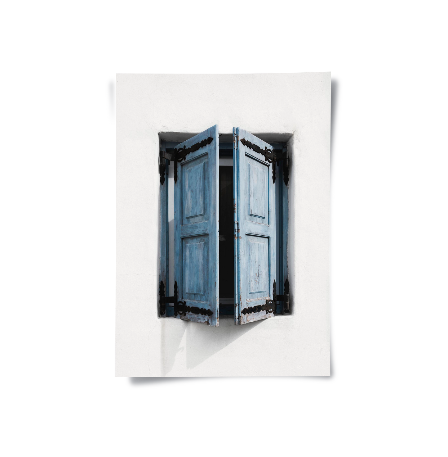 2Mediterranean Blue Window - Poster