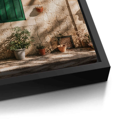 Mediterranean Green Shutters - Canvas