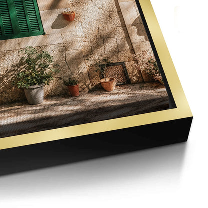 Mediterranean Green Shutters - Canvas