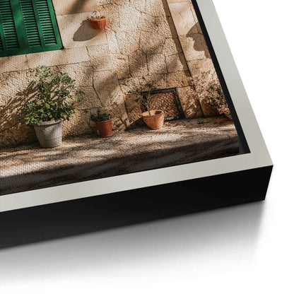 Mediterranean Green Shutters - Canvas