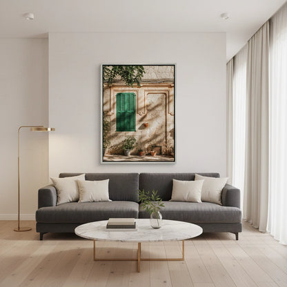 Mediterranean Green Shutters - Canvas