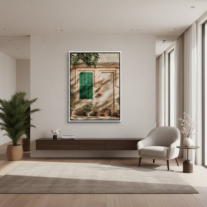 Mediterranean Green Shutters - Canvas