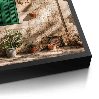 Mediterranean Green Shutters - Fine Art