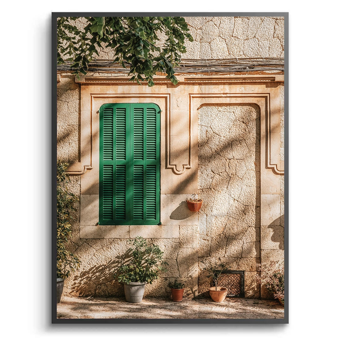 2Mediterranean Green Shutters - Fine Art