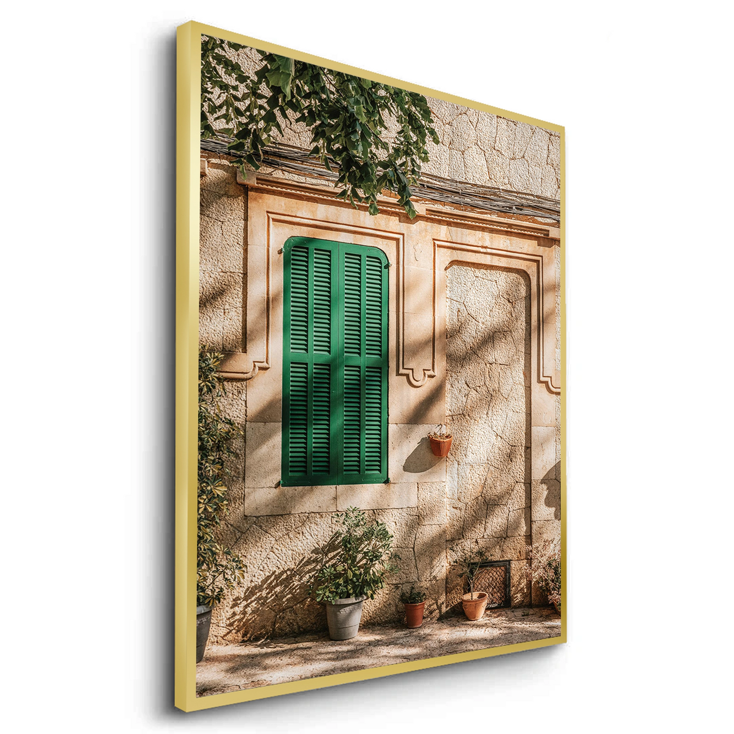 2Mediterranean Green Shutters - Fine Art