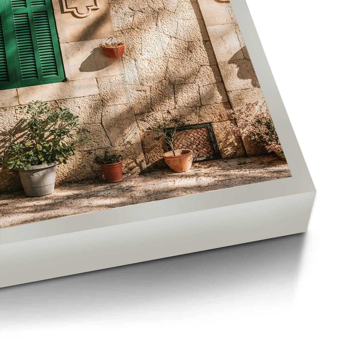 2Mediterranean Green Shutters - Fine Art