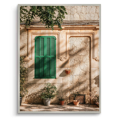 Mediterranean Green Shutters - Fine Art