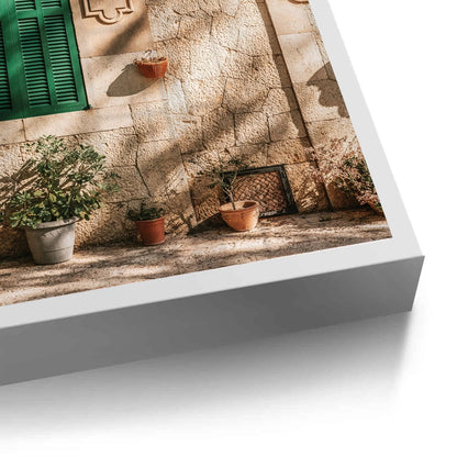 Mediterranean Green Shutters - Fine Art