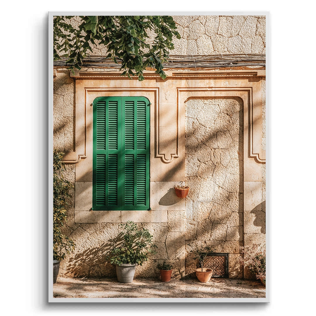 2Mediterranean Green Shutters - Fine Art