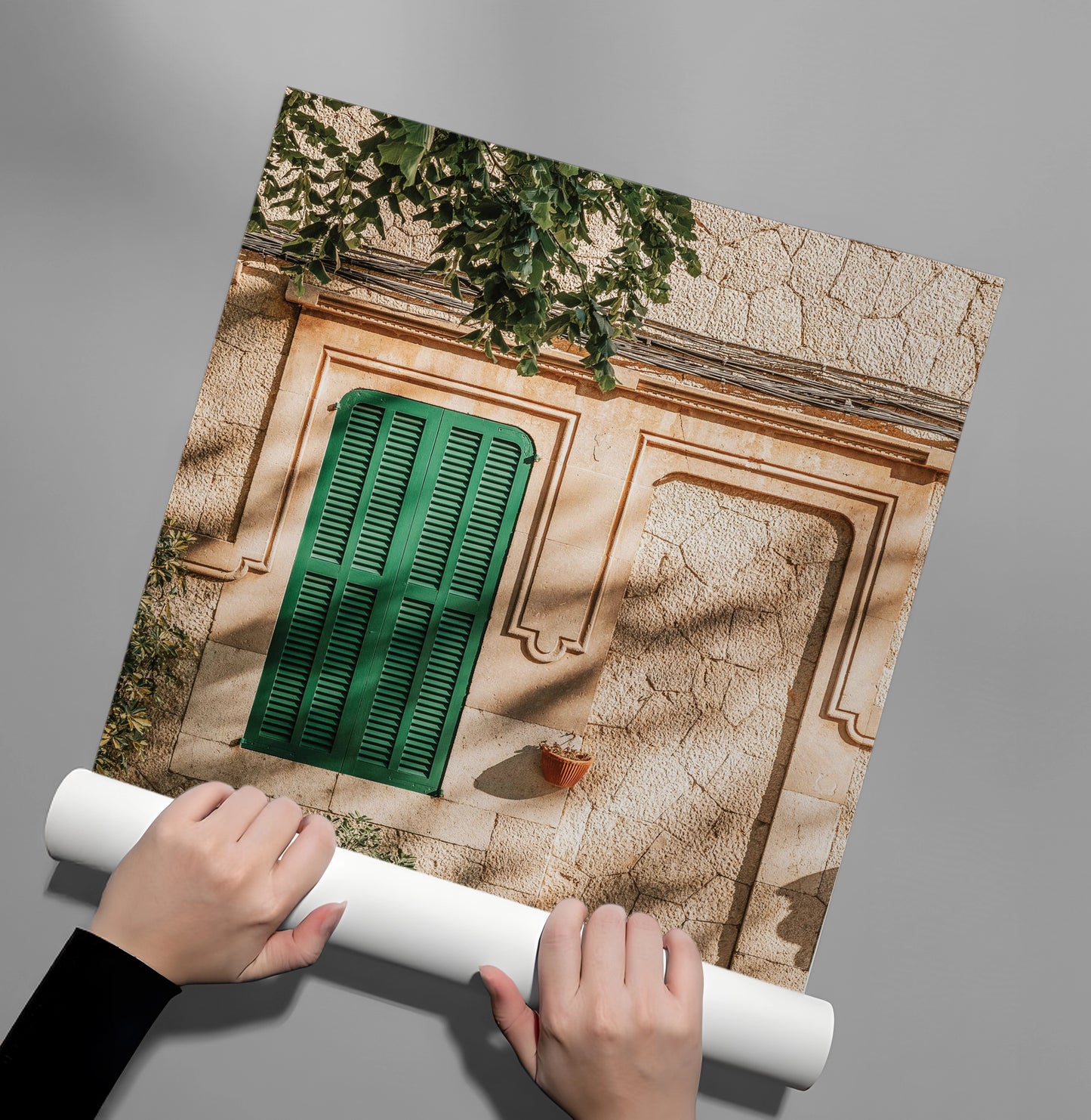 2Mediterranean Green Shutters - Poster