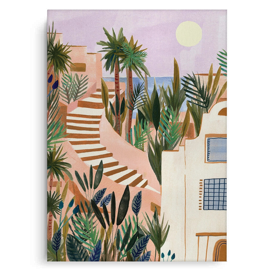 2Mediterranean Terracotta Steps - Canvas