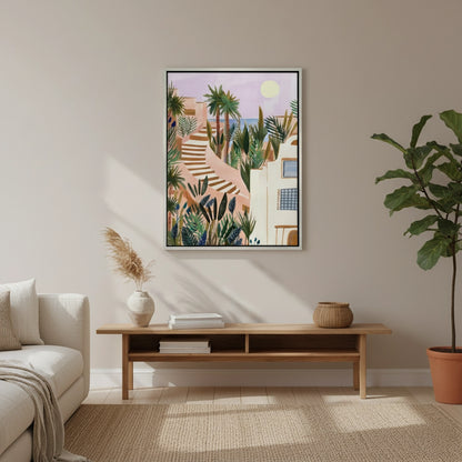 Mediterranean Terracotta Steps - Canvas