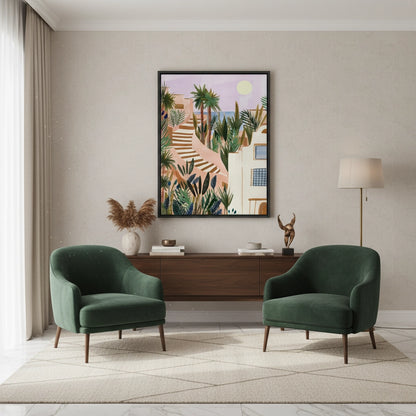 Mediterranean Terracotta Steps - Canvas