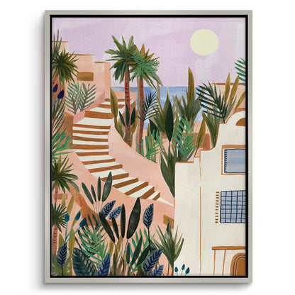 Mediterranean Terracotta Steps - Canvas