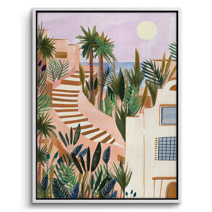 Mediterranean Terracotta Steps - Canvas