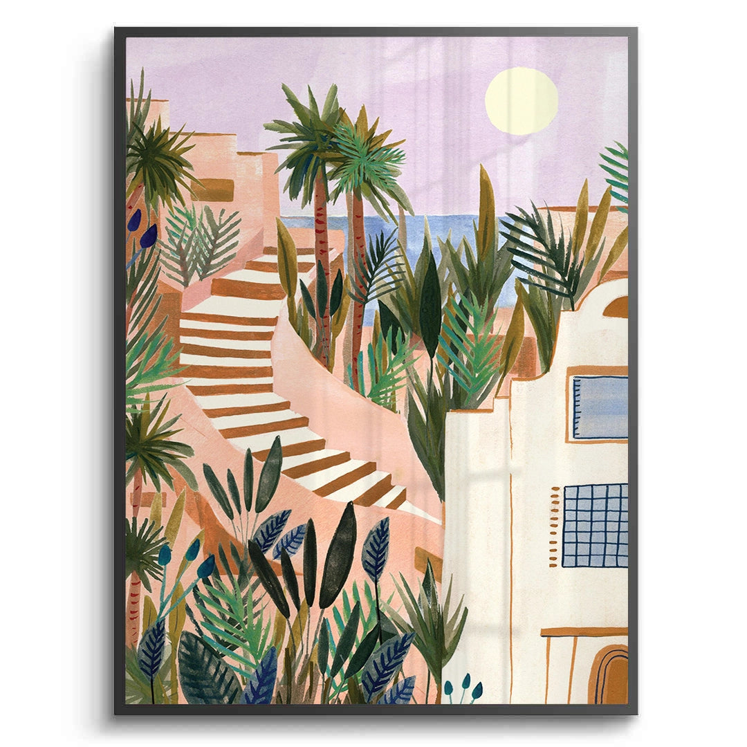 2Mediterranean Terracotta Steps - Fine Art