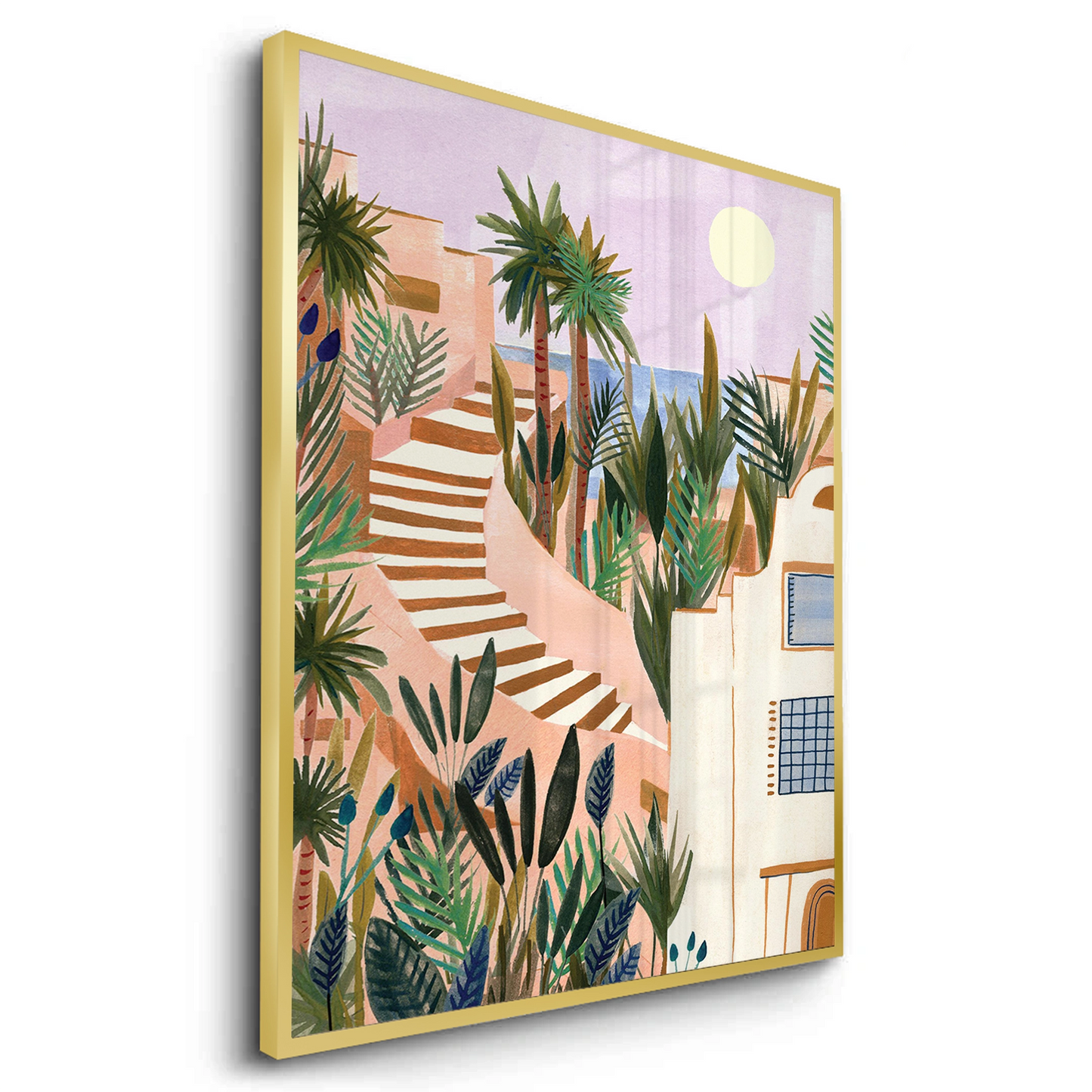 2Mediterranean Terracotta Steps - Fine Art