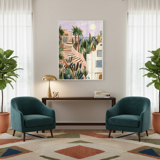 Mediterranean Terracotta Steps - Fine Art