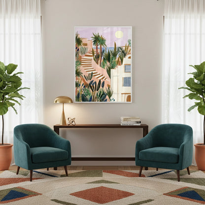 Mediterranean Terracotta Steps - Fine Art