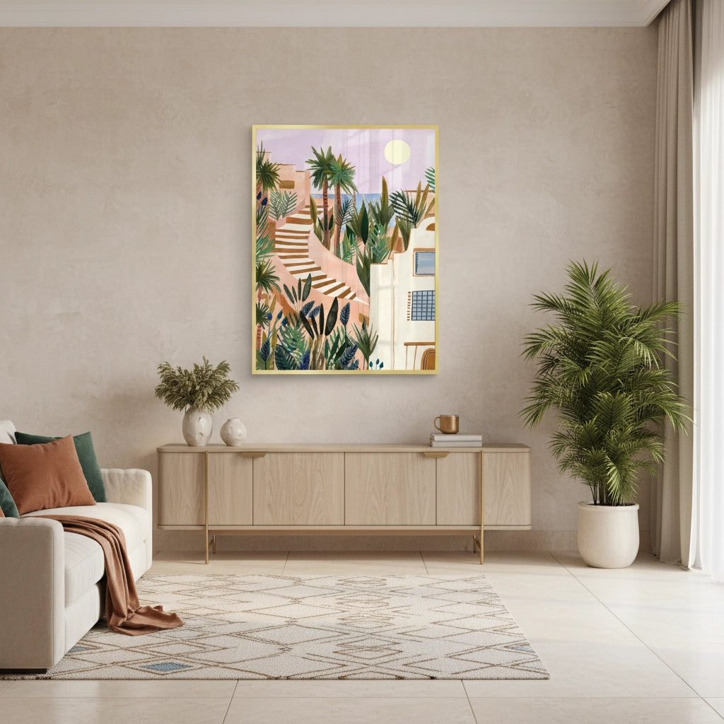 2Mediterranean Terracotta Steps - Fine Art