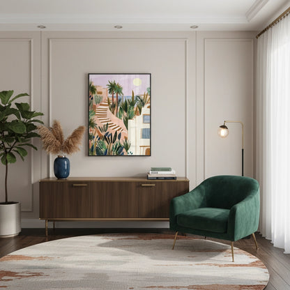 Mediterranean Terracotta Steps - Fine Art