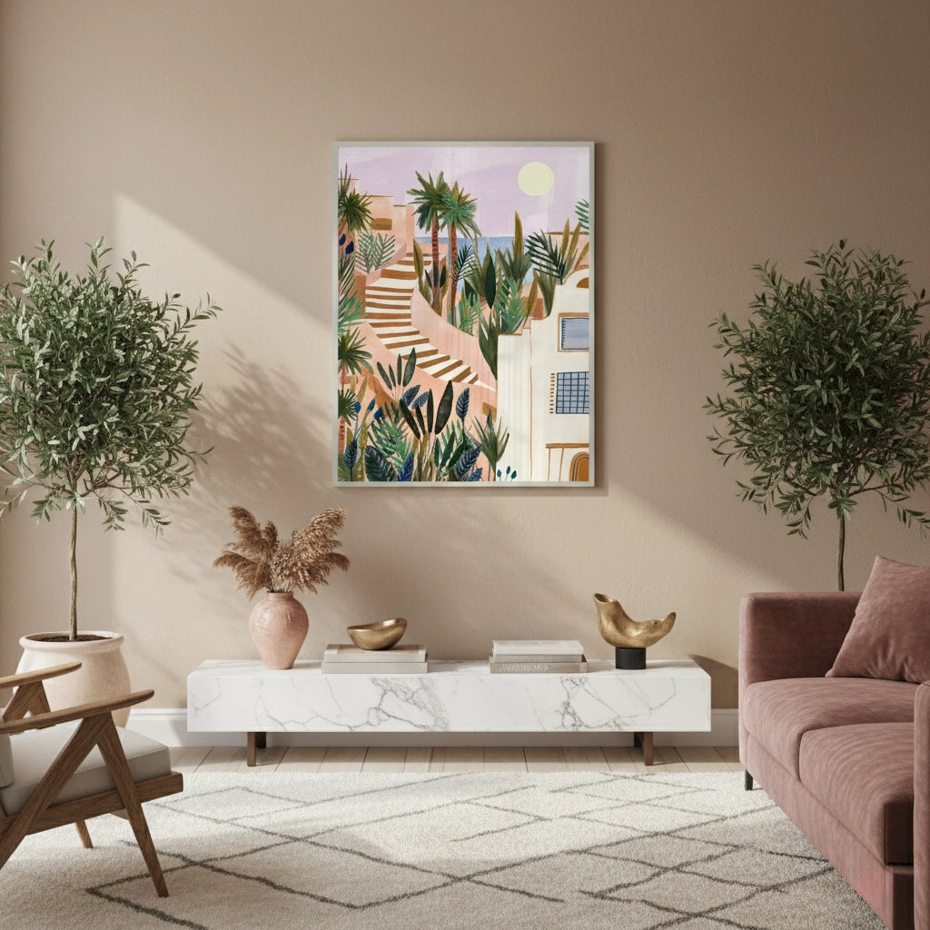 2Mediterranean Terracotta Steps - Fine Art