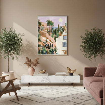 Mediterranean Terracotta Steps - Fine Art