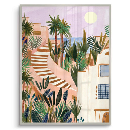 Mediterranean Terracotta Steps - Fine Art