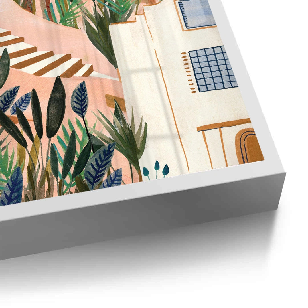 2Mediterranean Terracotta Steps - Fine Art