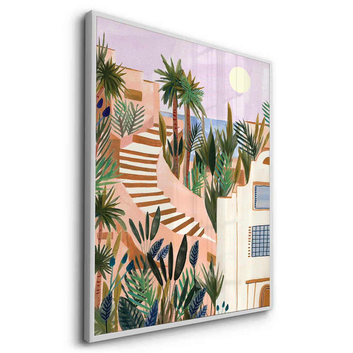 2Mediterranean Terracotta Steps - Fine Art